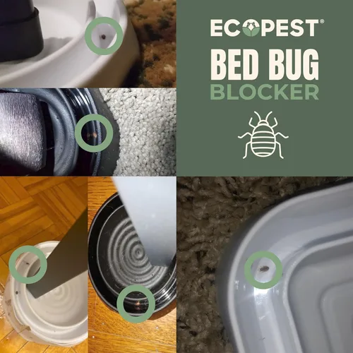Miniatura 10 de Interceptores de insectos de cama – Paquete de 8 Trampas interceptoras bloqueadoras de chinches (Pro) (blanco) Trampa de insectos, monitor