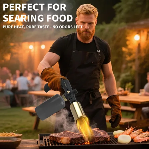 Miniatura 4 de Potente antorcha de propano, regalos para rellenar calcetines para hombres papá, soplete culinario de cocina para sellar filetes, encendedor