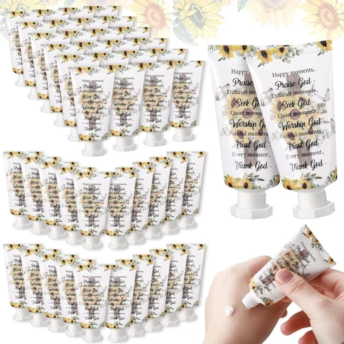 Miniatura 10 de Paquete de 50 Lociones Cristianas para Manos a Granel Regalos para Mujeres Rellenos de Calcetines de Navidad Regalos Bíblicos Mini Loción de Manos
