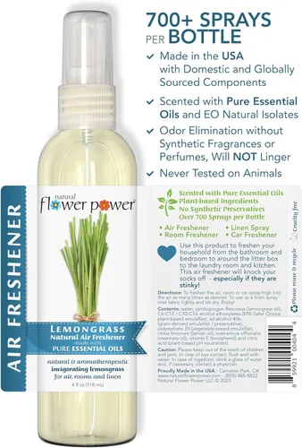 Miniatura 4 de Ambientador en aerosol Natural Flower Power - Eliminador de olores con aceites esenciales - Para el hogar, el auto y la tela - Sin crueldad y vegano