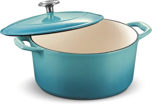 Miniatura 13 de Tramontina Bestow Sartén Braseadora de Hierro Fundido Esmaltado con Tapa, 4 cuartos, Azul