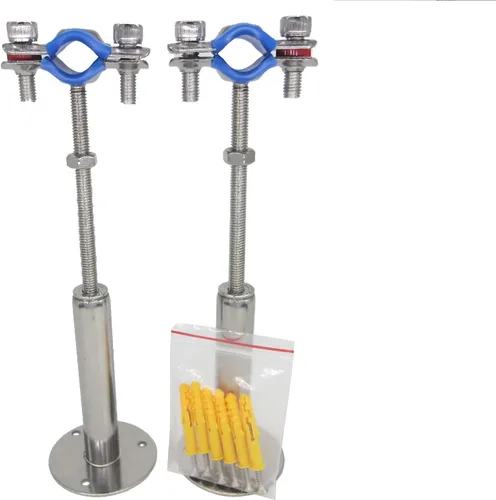 Miniatura 18 de Soporte de abrazadera de tubería ajustable de acero inoxidable - Soporte de montaje en pared/techo para tubería de 1-1/2 pulgadas, soportes