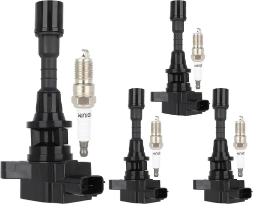 Miniatura 4 de Bobinas de bobina de encendido y bujías de iridio UF541 compatibles con Mazda 2006-2008 5 2.3L L4