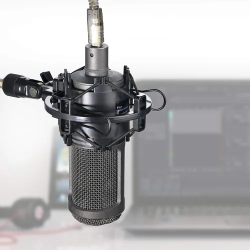 Miniatura 7 de YOUSHARES Soporte de choque AT2020, soporte de choque para micrófono reduce el ruido de vibración para Audio Technica AT2020 AT2035 ATR2500