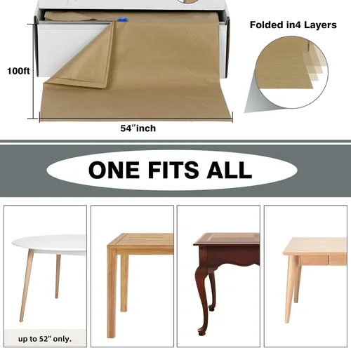 Miniatura 30 de Rollo de plástico para cubierta de mesa color verde manzana, 40 pulgadas x 100 pies, rollo de plástico resistente para cubierta de mesa de banquetes