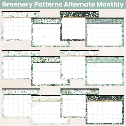 Miniatura 4 de bloom daily planners Calendario de Escritorio GRANDE 2026 - Calendario de Pared XL de enero a diciembre - 21" x 16" Planificador Mensual de Greenery
