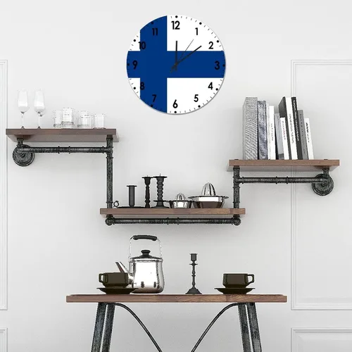 Miniatura 225 de Cheyan Reloj de pared con bandera de Canadá de 12 pulgadas, silencioso, sin tictac, de PVC, funciona con pilas, reloj redondo decorativo, regalo
