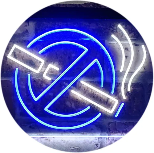 Miniatura 18 de ADVPRO No Smoking Non Smoke Warning Shop Restaurant Dual Color LED Neon Sign Blue & Red 12" x 8.5" st6s32-i3189-br