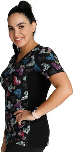 Miniatura 4 de Cherokee iFlex Women Scrubs Top V-Neck Knit Panel CK636