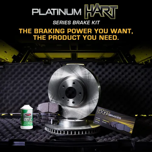 Miniatura 3 de Hart Brakes Kit de frenos y rotores traseros delanteros Pastillas de freno delanteras y traseras Rotores y pastillas de freno Pastillas