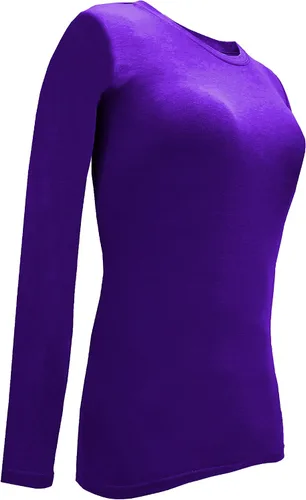 Miniatura 165 de Natural Uniforms Camiseta Under Scrub para mujer, cuello redondo, manga larga, paquete de 3, paquete múltiple de 3