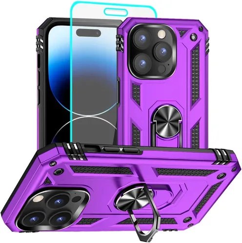Miniatura 45 de Funda para iPhone 13, iPhone 13, [grado militar de 16 pies probada en caídas], anillo protector a prueba de golpes para iPhone 13, azul