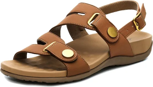 Miniatura 10 de Littleplum Sandalias ortopédicas para mujer, con soporte de arco, cómodas, planas, ajustables, para caminar, verano, playa