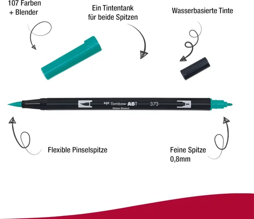 Miniatura 2 de Tombow Bolígrafo doble punta ABT No. 373 (AB-T373)