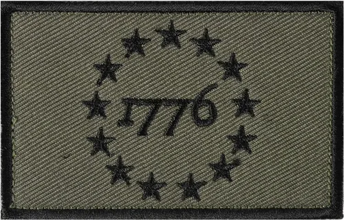 Miniatura 4 de 1776 Patriot Tactical Moral Parche Miltary bordado con apliques de gancho y bucle emblema (2 piezas, marrón)