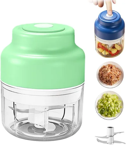 Miniatura 8 de 2026 Mejora Eléctrica Mini Picador de Ajos, Procesador de Alimentos Portátil con Carga USB y Picador de Vegetales, Molinillo de Verduras para Ajos