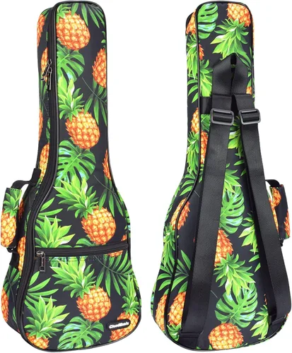 Miniatura 10 de CLOUDMUSIC Estuche para ukelele Bolsa de concierto Mochila acolchada para soprano 21 pulgadas (Soprano, Negro)