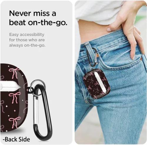 Miniatura 3 de Olytop para Airpods Pro 3 Gen Estuche 2025, linda funda protectora con lazo para Airpods Pro de 3ª generación, carcasa dura para mujeres y niñas