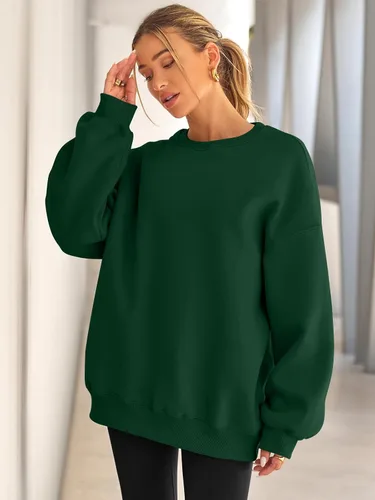 Miniatura 3 de EFAN Sudaderas de gran tamaño para mujer, sudaderas con capucha de forro polar con cuello redondo, suéteres casuales y cómodos de moda de otoño 2024