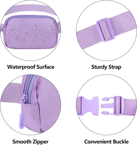 Miniatura 183 de Riñonera cruzada para mujeres y hombres, bolsa para cinturón para senderismo con correa ajustable, riñonera para correr, entrenamiento, deportes