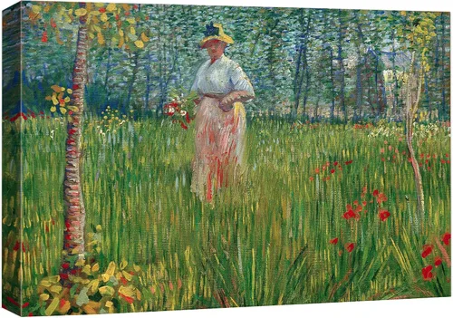 Miniatura 15 de Van Gogh - Lienzo con diseño giclée de olivos con cielo amarillo y sol, arte de pared de galería, estirado y enmarcado, listo para colgar, 24 x 36