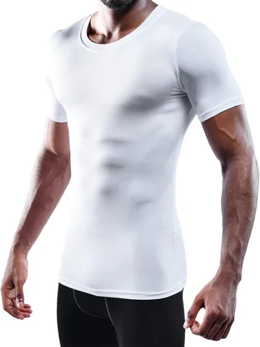 Miniatura 5 de NELEUS Paquete de 3 camisetas de entrenamiento de capa base de compresión atlética para hombre
