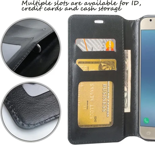 Miniatura 2 de Compatible con Schok Volt Case Wallet Pouch Funda para teléfono plegable Kickstand Covers Negro