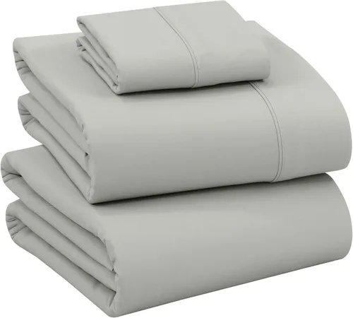 Miniatura 51 de RUVANTI Juego de sábanas divididas tamaño King de 100 % algodón para cama ajustable, 5 piezas, ropa de cama de tejido de percal suave y Guisante