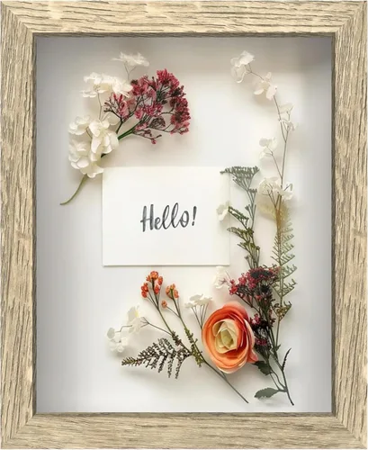 Miniatura 22 de FrameWorks Marco de Caja de Sombra de Madera Negra de 8" x 8" – Vitrina con Parte Trasera de Fieltro Suave, Caja de Memoria con Vidrio Templado
