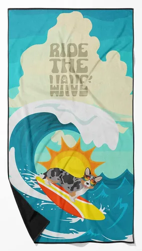 Miniatura 50 de Caroline's Treasures MLM1178TWL3060 Surfer Dog Airedale Terrier - Toalla de playa de gran tamaño, manta de playa, piscina, artículos esenciales