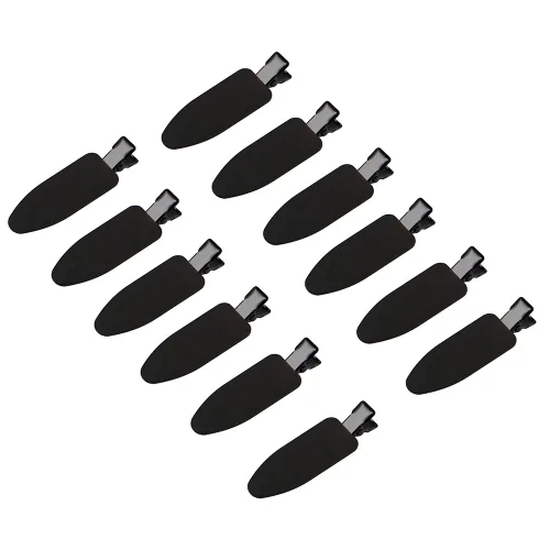 Miniatura 6 de 12 piezas de pinzas para el cabello suaves, pinzas planas para peinar el cabello 12 unidades (animal)..