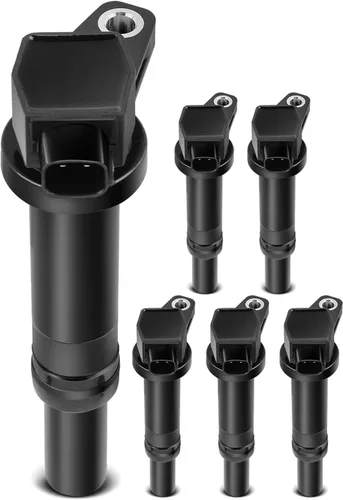 YHTAUTO Juego de 6 bobinas de encendido de repuesto para Hyundai Santa Fe 2007-2009 Entourage 2009-2010, Kia Optima 2006-2010 Magentis 2007-2010,