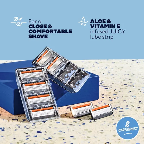 Miniatura 2 de Dollar Shave Club 6 repuestos de maquinilla de afeitar (8 unidades) 6 cuchillas de acero inoxidable para un afeitado cómodo y cercano