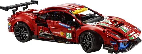 Miniatura 4 de LEGO Technic Ferrari 488 GTE "AF Corse #51" 42125 - Champion GT Series Sports Race Car, kit exclusivo de modelo coleccionable, juego