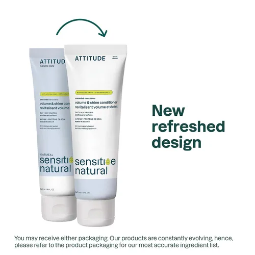 Miniatura 2 de ATTITUDE Acondicionador de cabello extra suave para cuero cabelludo seco sensible, avena calmante, ingredientes derivados naturalmente, probado
