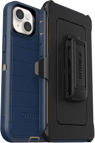 OtterBox Defender Series - Funda de edición sin pantalla para iPhone 14 Plus (solamente), clip de funda incluida, protección de defensa microbiana,