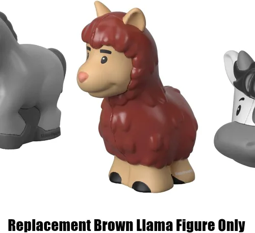 Miniatura 3 de Pieza de repuesto para el juego Fisher-Price Little People Farm Animal Friends - GFL21 ~ Figura de llama marrón de repuesto