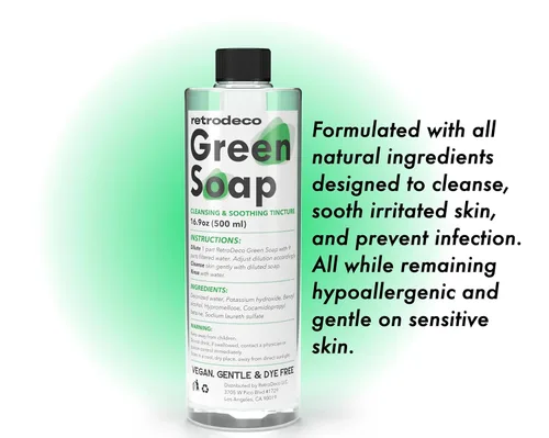 Miniatura 4 de Tintura ultra concentrada de 16.9 oz de jabón verde para tatuajes USP: hace 1.3 galones de jabón verde con botella exprimible XL de 16.9 oz