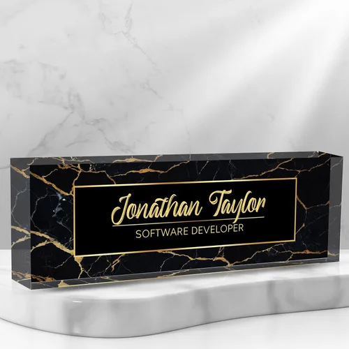 Miniatura 15 de Placa de Nombre Personalizada a Criterio, Placa de Escritorio de Acrílico, Decoración de Oficina para Mujeres y Hombres, Regalos de Agradecimiento