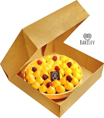 Miniatura 4 de BAKELUV Cajas para pasteles de 10 x 10 x 2.5 pulgadas Marrón/25 piezas/Auto-Popup