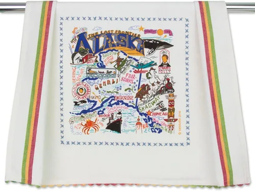 Catstudio Alaska Toalla de Cocina - Recuerdo del Estado de EE. UU. Toalla de Cocina y Mano, Toallas de Té Perfectas para Amantes de Alaska, Recuerdo