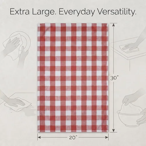 Miniatura 151 de Urban Villa Toallas de cocina 100% algodón para cocina (juego de 6) 20"x30" toallas de cocina altamente absorbentes, juego de ropa de cocina
