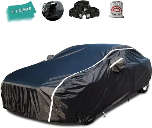 Miniatura 19 de Coverado - Funda impermeable para todo clima, protección completa, puerta con cremallera, forro de algodón, protección ultravioleta a prueba