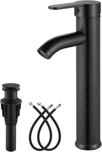 Miniatura 12 de gotonovo Grifo para Lavabo Vessel Grifo de Baño Moderno de 1 Orificio Montaje en Cubierta Lavatorio Tocador Grifo Mezclador de Una Sola Manija