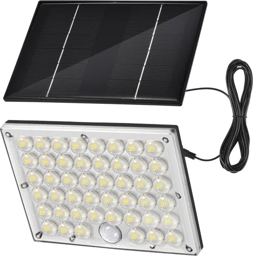 Miniatura 8 de Pack de 2 luces solares con 184 LED para exteriores, con sensor de movimiento, luces solares de pared impermeables al aire libre con 3 modos