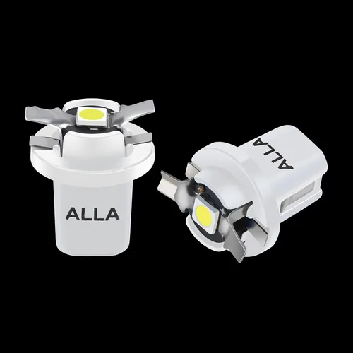 Miniatura 12 de Alla Lighting Bombillas LED superbrillantes B8.3D 17058 202259 2721 MF8, luces de panel de instrumentos amarillo ámbar 3030 SMD, velocímetro