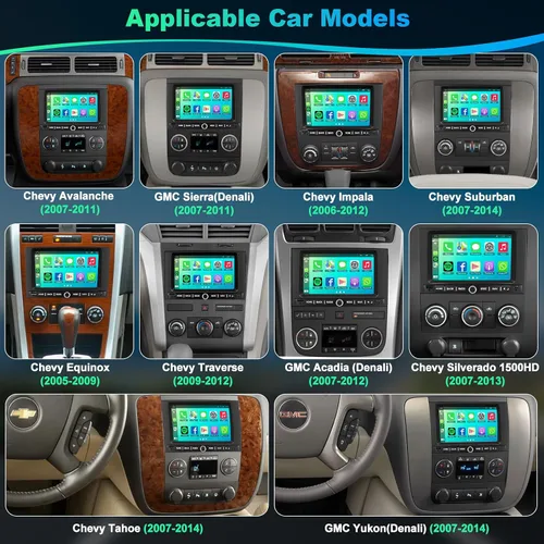 Miniatura 2 de Radio de coche 4G+64G Android 13 para Chevy Silverado GMC Sierra Buick Enclave Yukon, estéreo de coche con pantalla táctil IPS de 7" incorporada