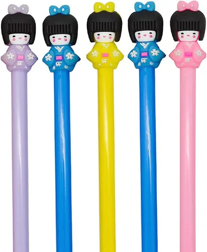 Juego de bolígrafos de gel a la moda, lindo color caramelo, colorido, tinta de gel, bolígrafos kawaii encantadores dibujos animados japonesas para