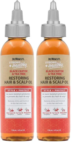 Miniatura 9 de Dr. Miracle's Tratamiento restaurador fuerte y saludable para el cabello y el cuero cabelludo (paquete de 3) - Enriquecido con aceite de ricino
