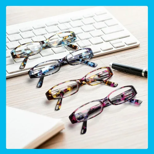 Miniatura 6 de Kerecsen Gafas de lectura para mujer, 4 pares de lectores de bisagra de resorte a la moda